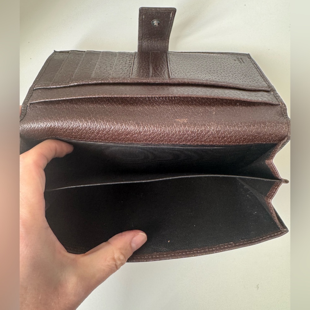 Gucci Vintage GG Monogram Canvas and Leather Continental Wallet - Picture 11 of 15